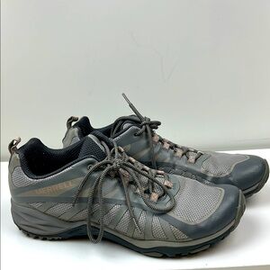 Merrell Siren Edge Gray Athletic Trail Shoes Waterproof Design